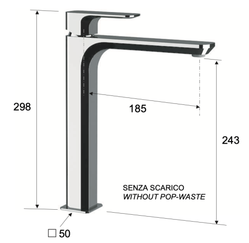 Смеситель Daniel Tiara TA607B15 на раковину черный - фото 2