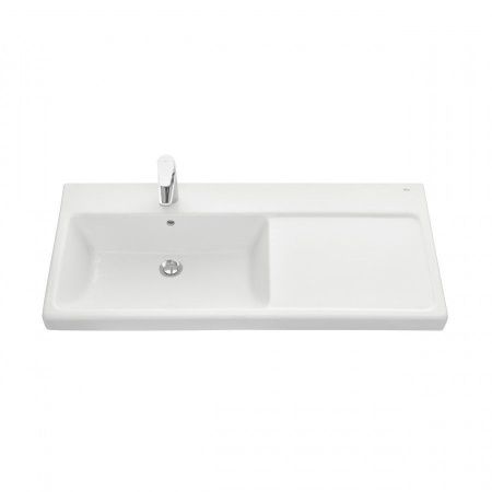 Раковина из сантехнического фарфора Roca The Gap Plus 73270MB004 100х50 накладная цвет белый