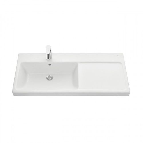 Раковина из сантехнического фарфора Roca The Gap Plus 73270MB004 100х50 накладная цвет белый - фото 3
