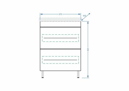 Тумба под раковину Stella Polar Ванесса SP-00000218 60х40 напольная цвет белый