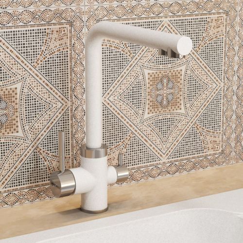 Смеситель для кухни Uperwood Quartz UPD-Q-03-01 UPD-Q-03-01 на мойку белый - фото 4