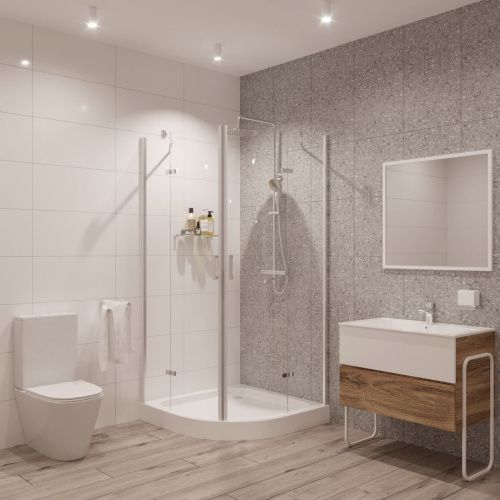 Душевой уголок Niagara Nova 66160811 100х100 стекло прозрачное профиль хром без поддона - фото 2