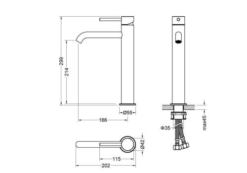 Смеситель Aquatek Европа AQ1304BGM на раковину вороненая сталь - фото 2