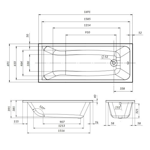 Каркас для ванны Am.Pm Gem W90A-170-070W-R - фото 3