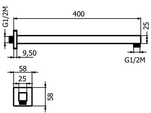 Держатель для душа Plumberia Selection SHOWER SAQ3122CR хром - фото 2