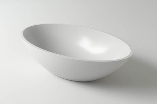 Раковина из искусственного камня Holbi DIONE 1.02.006.11.1 60х40 накладная цвет белый без отверстий под смеситель