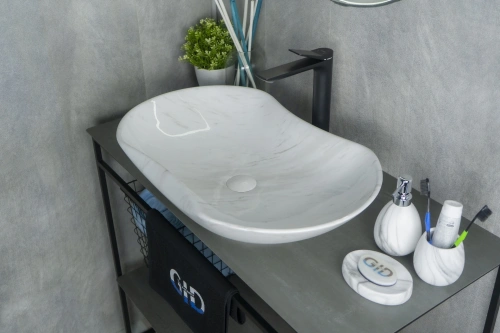 Раковина керамическая Gid Lago 54464 70х40 накладная цвет многоцветный без отверстий под смеситель - фото 2