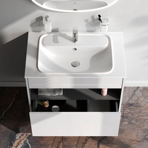 Тумба под раковину Am.Pm Func M8FFUX0801WG 80х50 подвесная цвет белый - фото 3