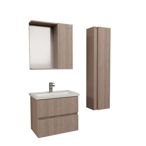 Зеркало-шкаф Grossman Юнит 2070112 70х70 подвесной цвет коричневый - фото 2