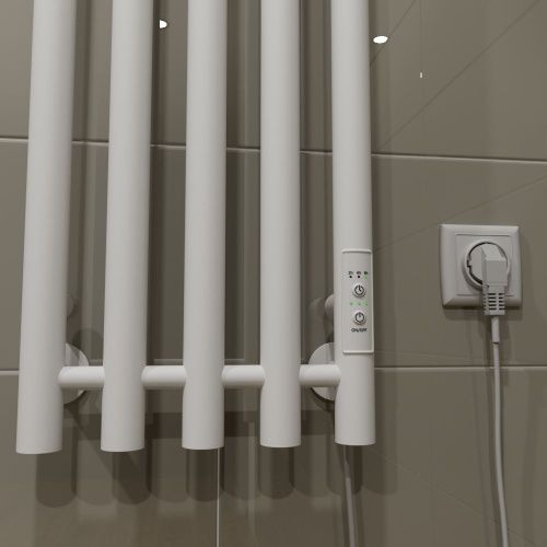 Полотенцесушитель электрический Altasan Арго Арго12027БМ 25х120 белый - фото 4