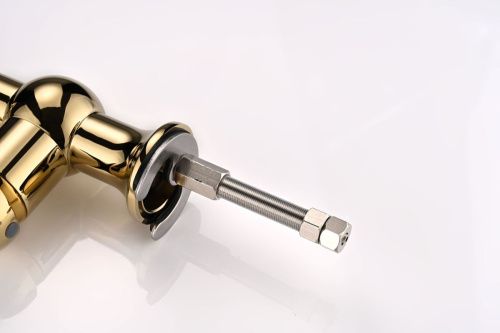 Смеситель для кухни Paulmark RETRO Re213226-G на мойку золото - фото 4