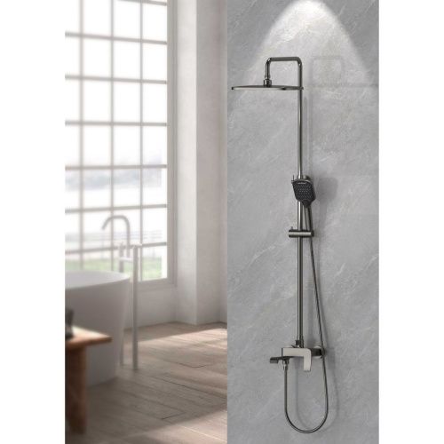 Душевая стойка Splenka S31.24.09 настенная цвет серый - фото 4