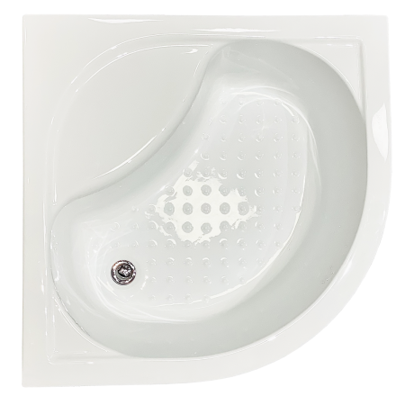 Душевой уголок Royal Bath BK RB90BK-C-BL 90х90 стекло матовое профиль черный с поддоном