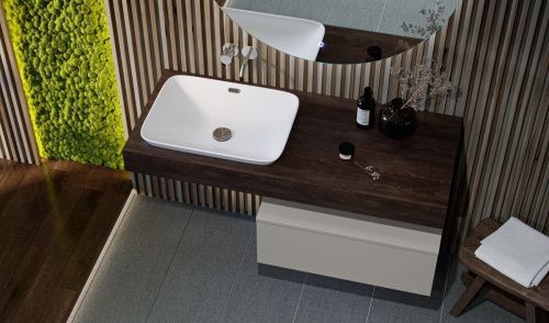 Столешница Velvex UNIT st.UNI.120-628 120х50 подвесная цвет коричневый - фото 3