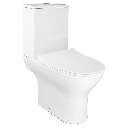Унитаз-компакт напольный с бачком Azario Mist AZ-45 белый с сиденьем микролифт безободковый каскадный смыв