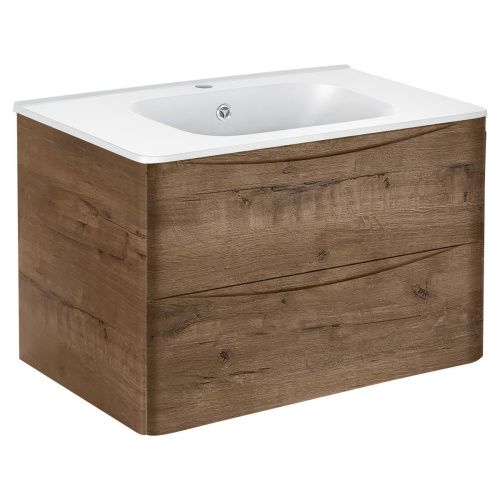 Тумба под раковину Vincea Paola VMC-2P800VO 80х50 подвесная цвет коричневый - фото 5