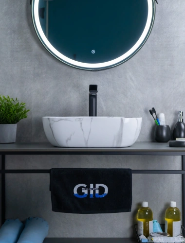 Раковина керамическая Gid Geométrico 54469 50х30 накладная цвет многоцветный без отверстий под смеситель - фото 5