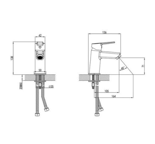 Смеситель Milardo Stripe STRSB00M01 на раковину хром - фото 3