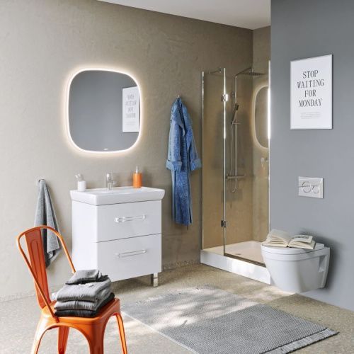 Зеркало с подсветкой Aqwella Y AUR0210AH 100х100 - фото 3