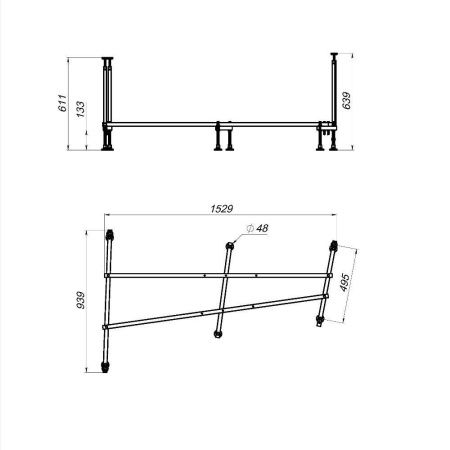 Каркас для ванны Am.Pm Spirit W72A-160-100W-R2