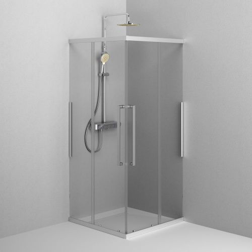 Душевой уголок Am.Pm Func W84G-403-9090-MT 90х90 стекло прозрачное профиль хром без поддона - фото 5