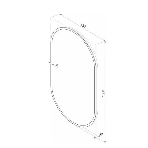 Зеркало с подсветкой Бриклаер Вега 4627125415616 60х100 подвесное - фото 3