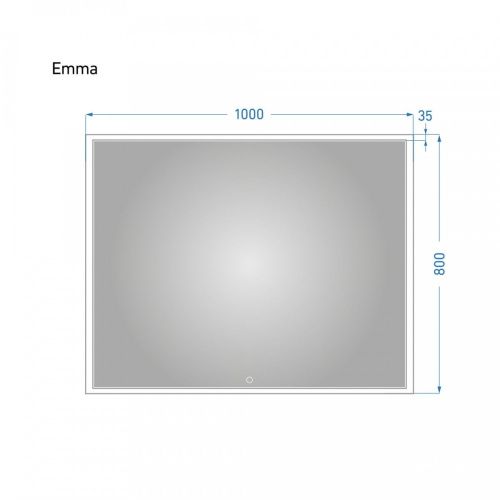 Зеркало с подсветкой Alavann Emma ALV0060001 100х80 подвесное - фото 4