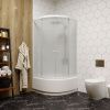 Душевой уголок Parly ZF80 80х80 стекло матовое профиль белый с поддоном