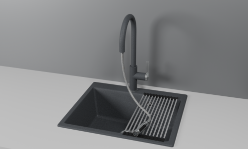 Смеситель для кухни Granula 8168, ГРАФИТ на мойку графит - фото 2