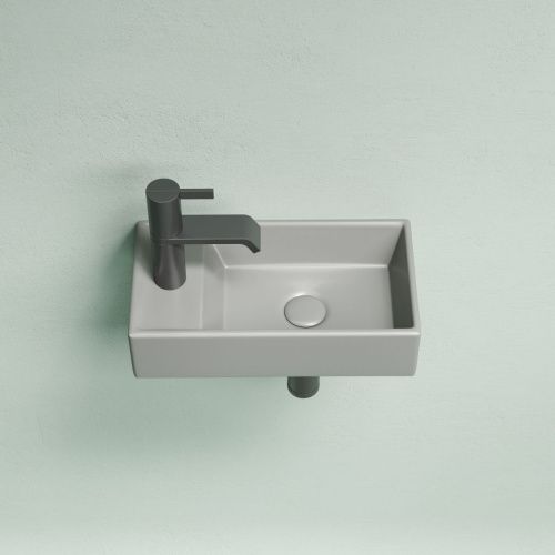 Раковина из сантехнического фарфора Ceramica Nova ELEMENT CN6051RMH 40х20 подвесная цвет черный 1 отверстие под смеситель - фото 4