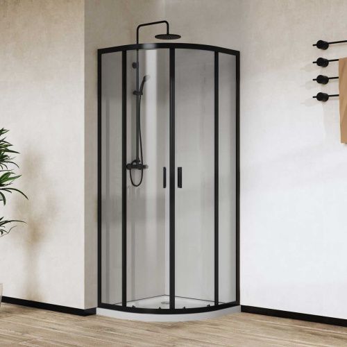 Душевой уголок Vincea City VSQ-5CT900CLB 90х90 стекло прозрачное профиль черный без поддона