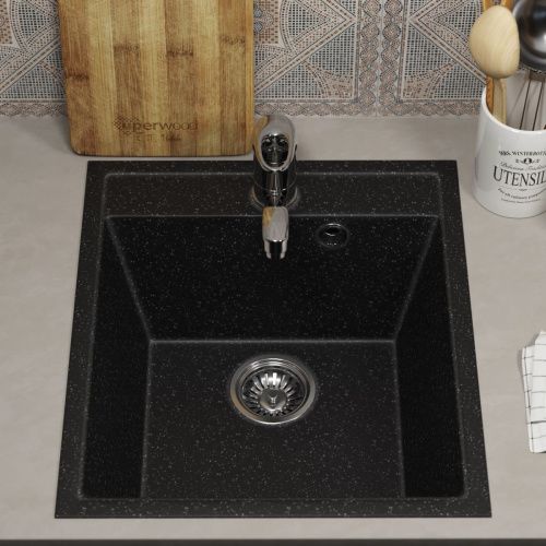 Кухонная мойка Uperwood ECON UPD-404 4910201226 45х50 цвет черный поверхность матовая - фото 3
