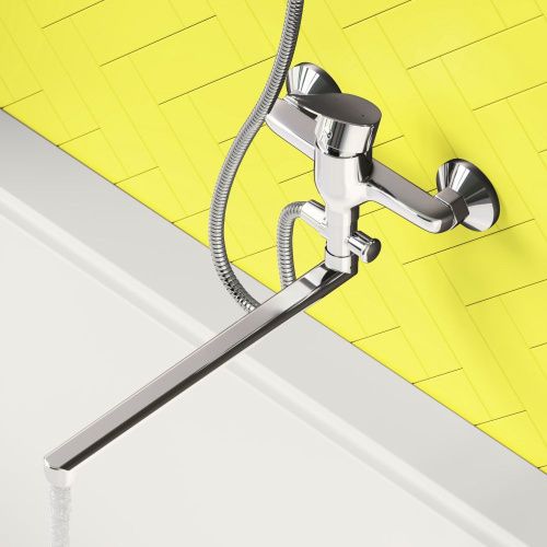 Смеситель для ванны и душа Dorff Norma D1095000 настенный хром - фото 3