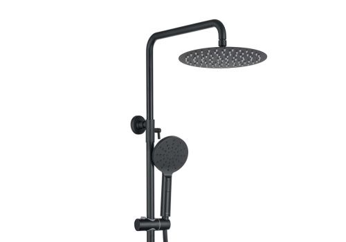 Душевая стойка Aquatek ВЕГА AQ2046MB настенная цвет черный - фото 2