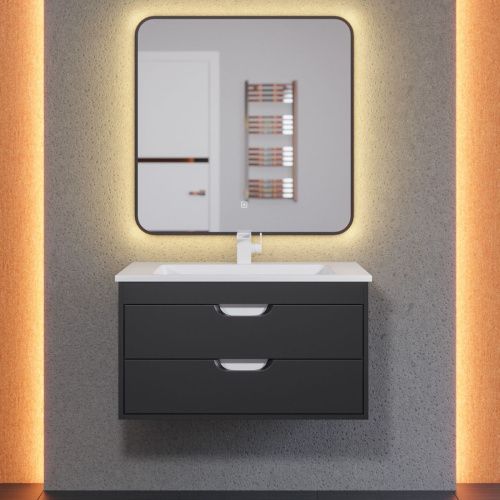 Тумба с раковиной Uperwood UPD Modul 393020551 80х50 цвет черный - фото 3