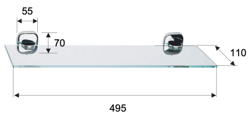 Полка в ванную комнату Remer Suite SU20CR - фото 2