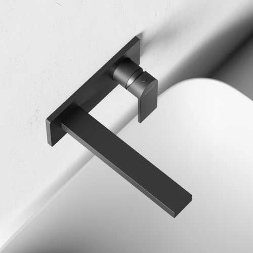 Смеситель для раковины Sancos Studio SC9017MB встраиваемый в стену черный - фото 5