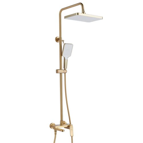Душевая стойка Shevanik S4536G настенная цвет золото - фото 2