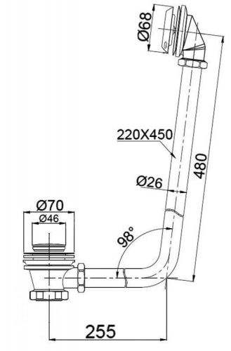 Слив-перелив BelBagno BB567-OVF-CRM хром - фото 2