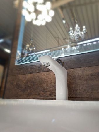 Смеситель для раковины AltroBagno Aperto AltroBagnoAperto010206BiCr на столешницу белый/хром