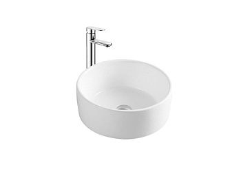 Раковина из сантехнического фарфора Aquatek AQ5118-00 40х40 накладная цвет белый без отверстий под смеситель