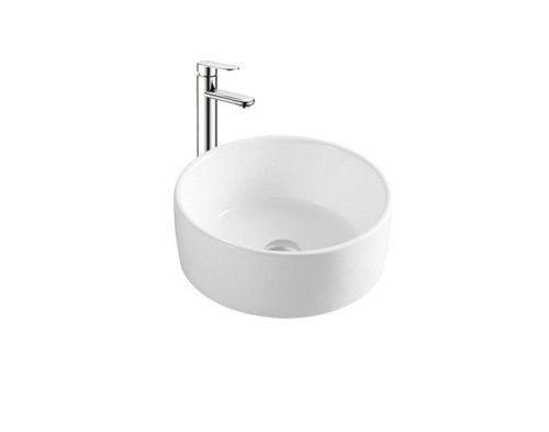 Раковина из сантехнического фарфора Aquatek AQ5118-00 40х40 накладная цвет белый без отверстий под смеситель