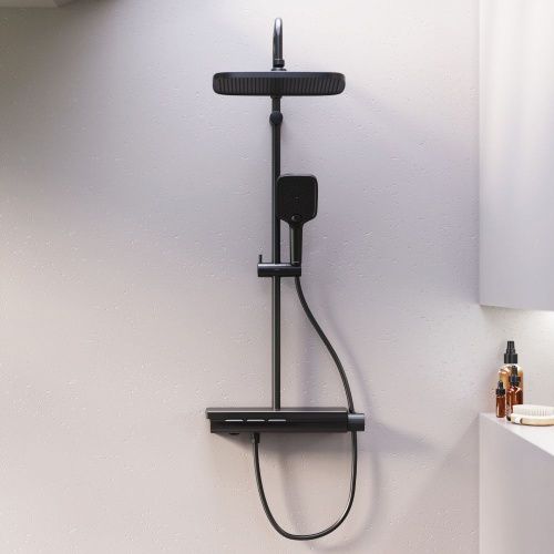 Душевая стойка Damixa Gala 953760300 настенная цвет черный - фото 4