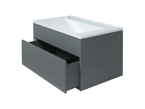Тумба с раковиной Uperwood Lotus Premium 39340207462 80х50 цвет серый - фото 5