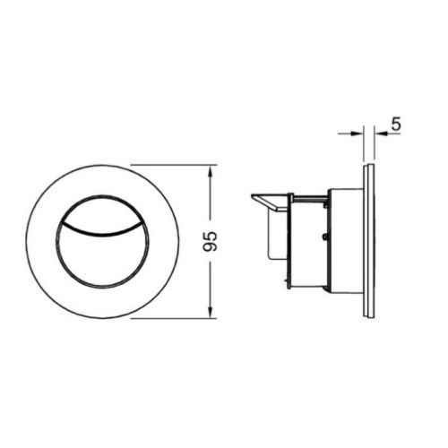 Клавиша смыва пневматическая Tece TECEflushpoint 9240983 цвет хром - фото 2