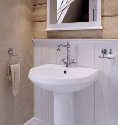 Раковина из сантехнического фарфора Santeri Вест 131118S0011B0 60х50 подвесная цвет белый 1 отверстие под смеситель - фото 5