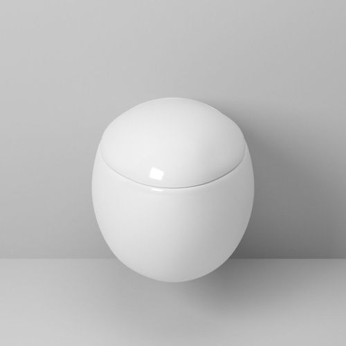 Унитаз подвесной Grossman Санфаянс GR-4442 белый с сиденьем микролифт безободковый каскадный смыв - фото 3