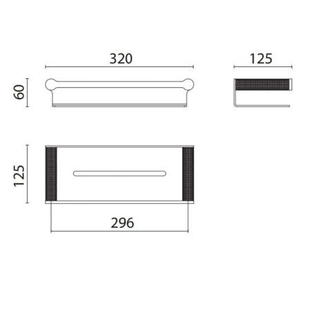 Полка в ванную комнату Oasis Defile 0AGD008CR