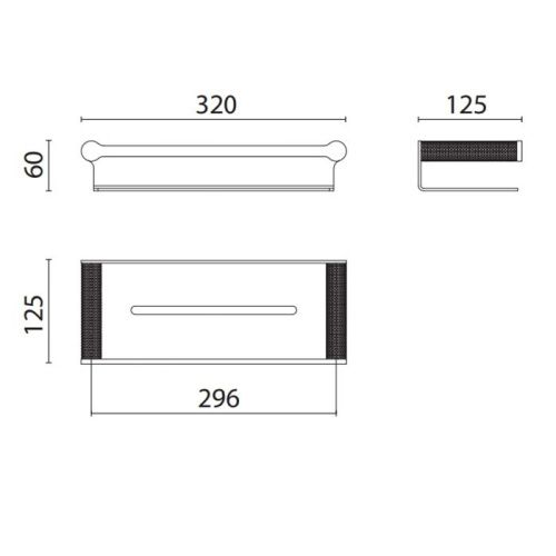 Полка в ванную комнату Oasis Defile 0AGD008CR - фото 2