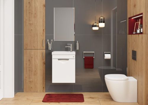 Тумба под раковину Onika Комо 104507 50х30 подвесная цвет белый - фото 2